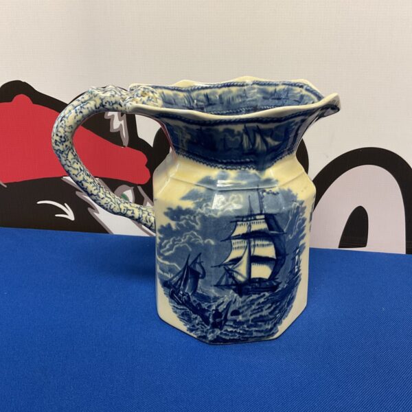 Vintage Masons Ironstone milk jug with ship design.