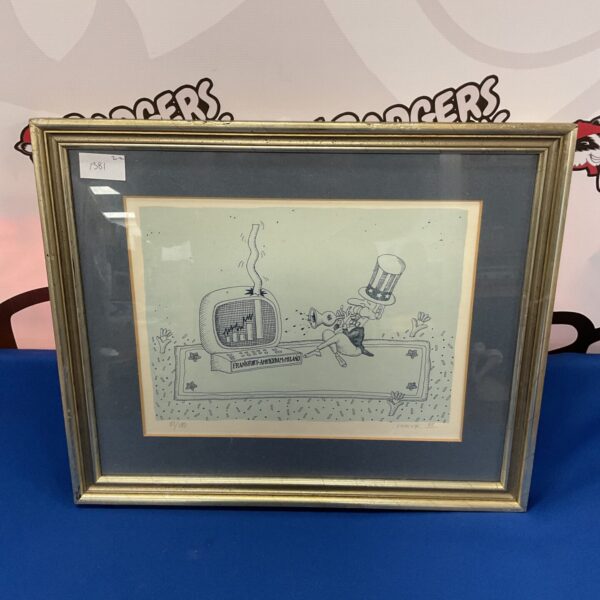 Signed limited edition Mayk political etching print.
