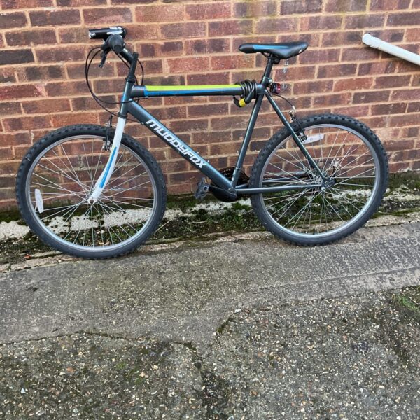 Vintage Muddyfox mountain bike in used condition, ready for restoration.