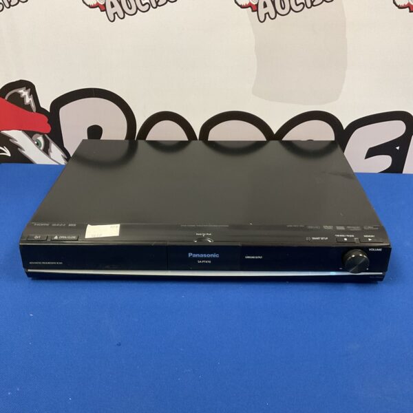 Panasonic SA-PT470 home theatre system DVD player front view.