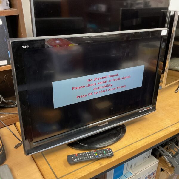 Panasonic Viera 32 inch HD TV with remote control.