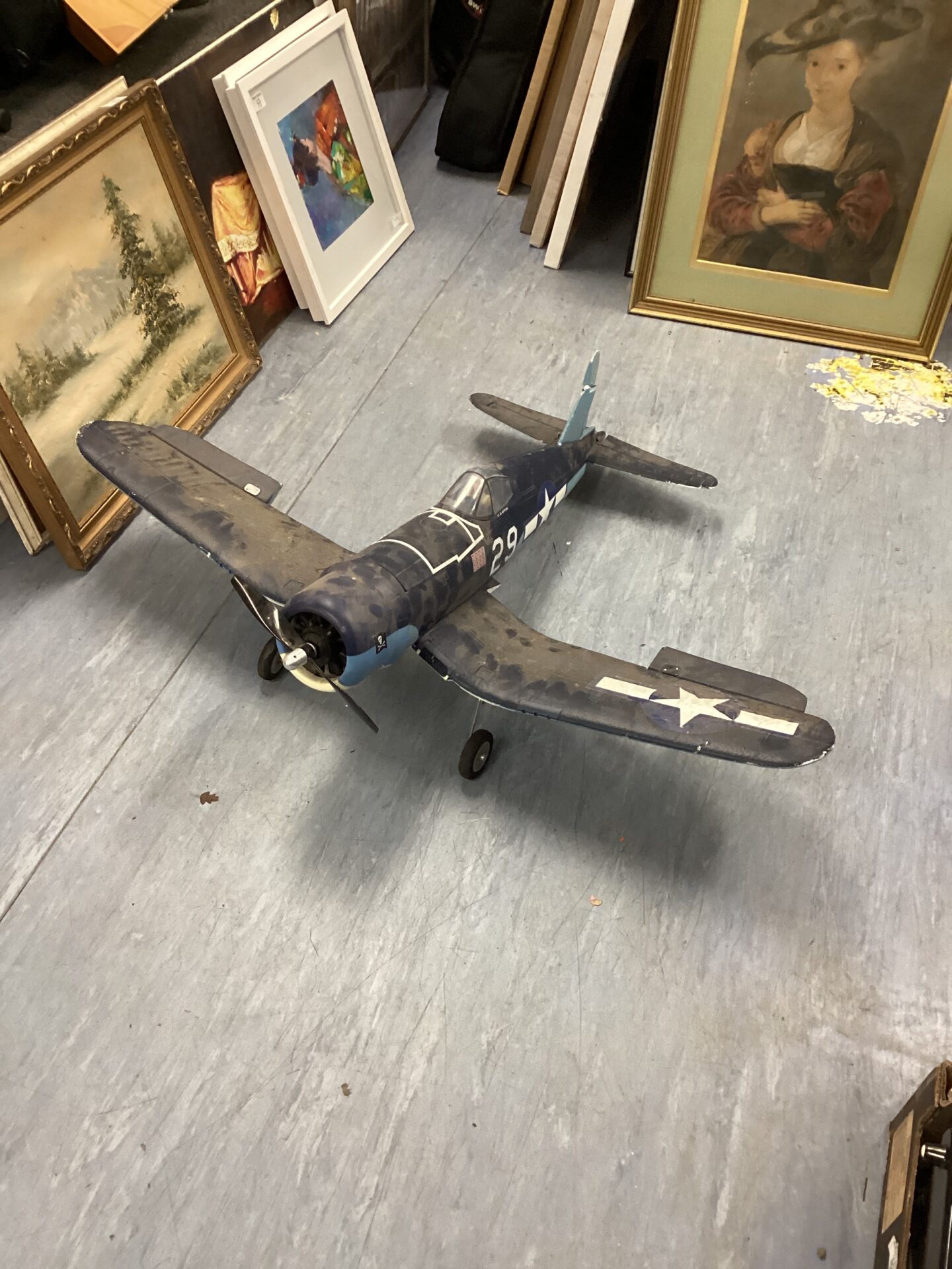 356 Polystyrene Corsiar Model Plane for repair