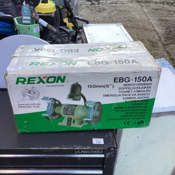 Rexon EBG-150A bench grinder workshop tool for metalworking.