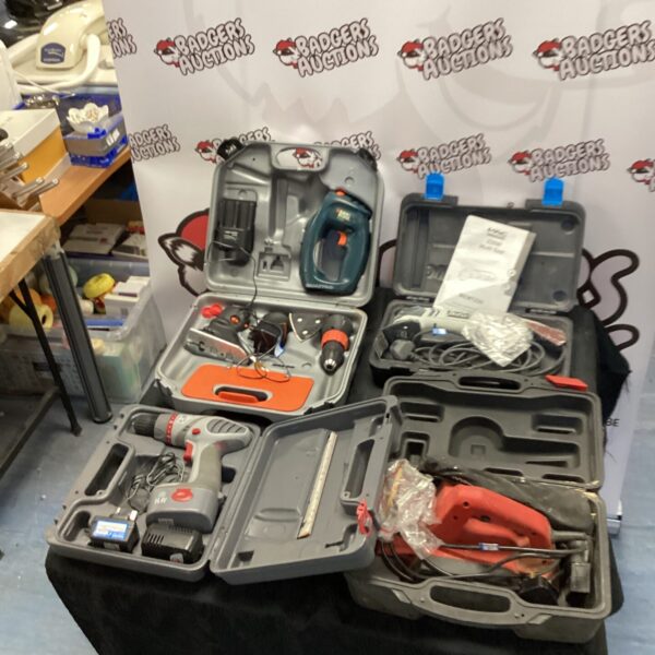 Black and Decker power tool set in a carrying case, ideal for DIY projects.