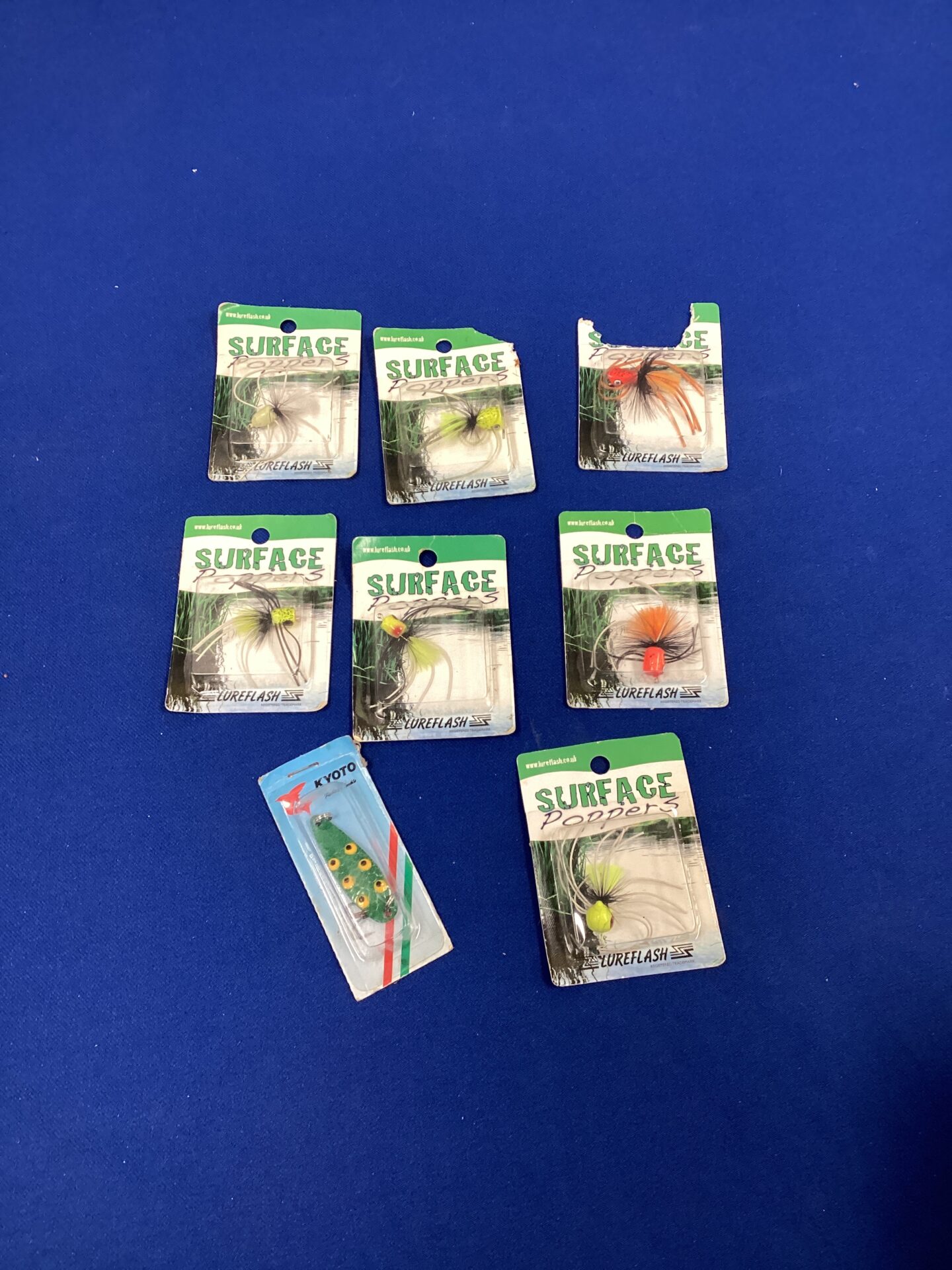 640 Selection of surface poppers fishings lures