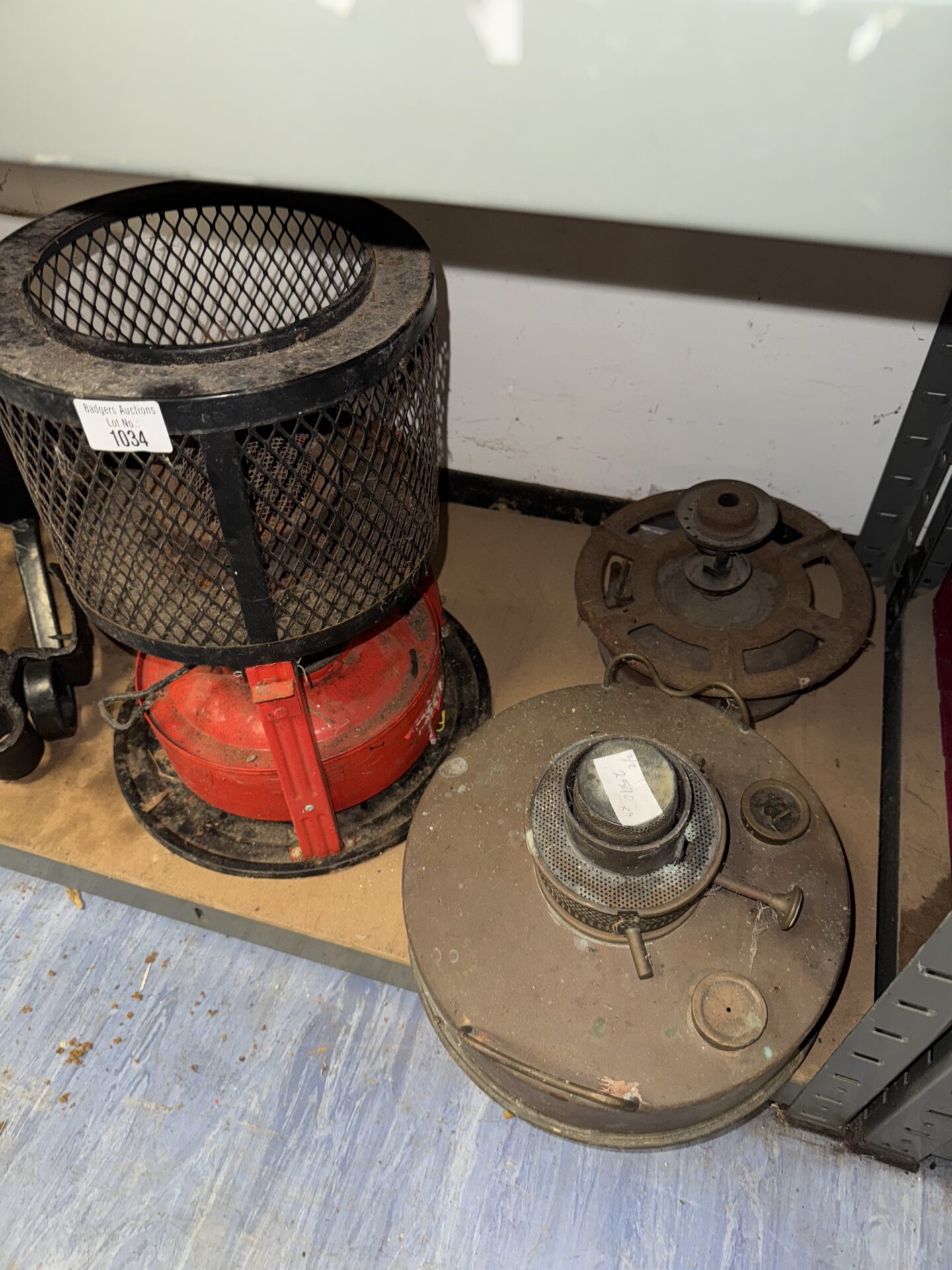 1034 Three assorted vintage greenhouse heaters