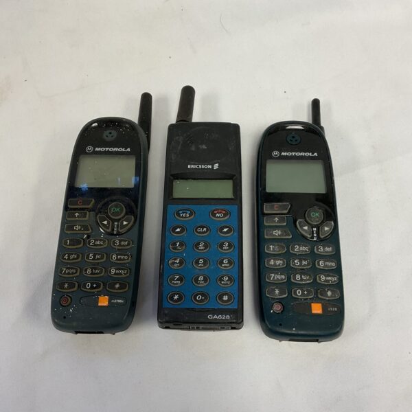 Vintage Motorola and Ericsson retro mobile phone lot for collectors.