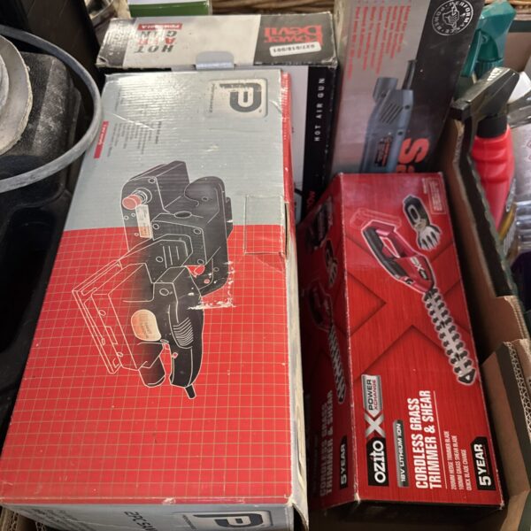 Dewalt sanding kit and mixed power tool lot for DIY projects.