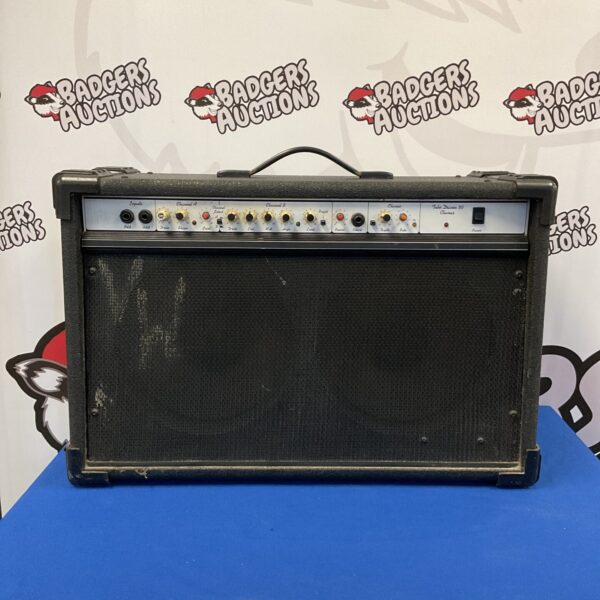 Vintage valve guitar amplifier with a classic design.