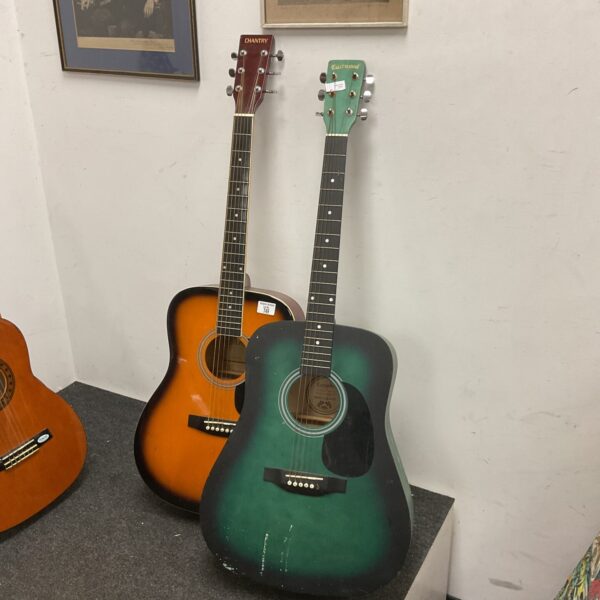 Acoustic guitars lot featuring Eastwood and Chantry instruments.