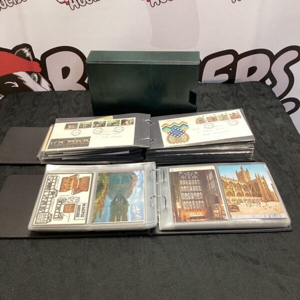 Two albums of first day covers for stamp collecting.