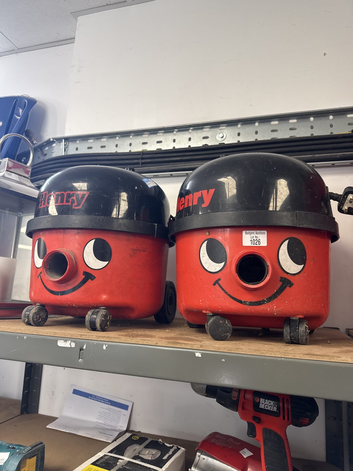 1026 Two Henry hoover bodies only – spares repairs, one powers on other plugged in inoperable