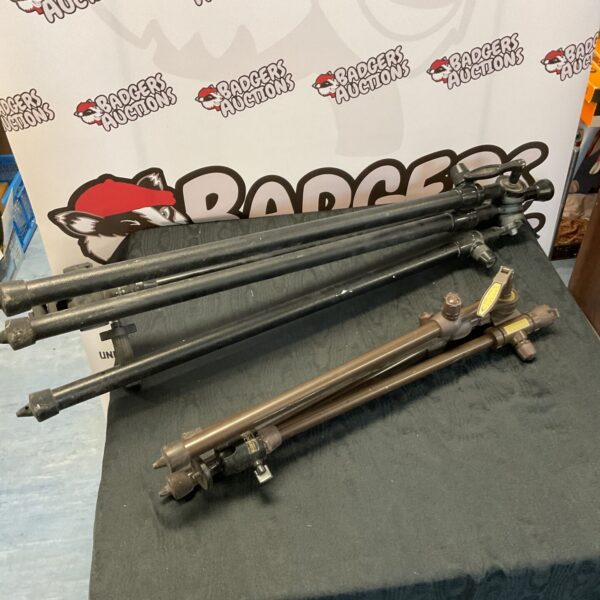 Pair of vintage camera tripods, including Benbo and Minor 1500 models.