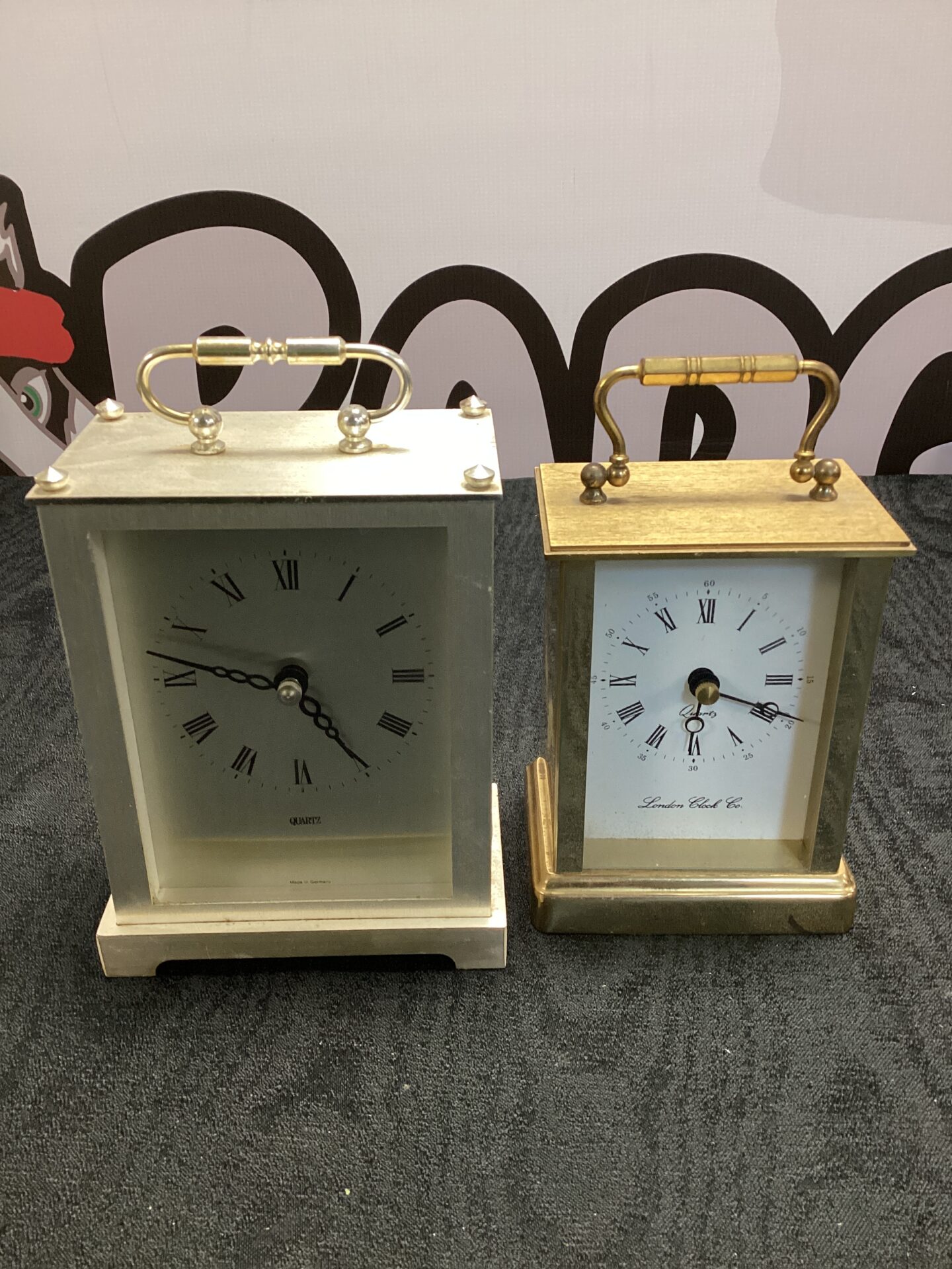248 Two mantle clocks inc brass mantle clock