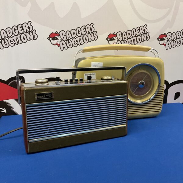Vintage retro radio pair, Roberts R606-MB and Bush radio.