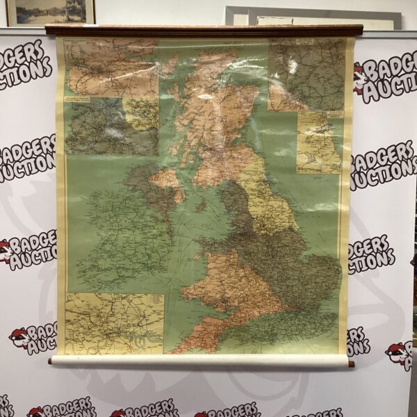 Detailed vintage map of England and the British Isles.