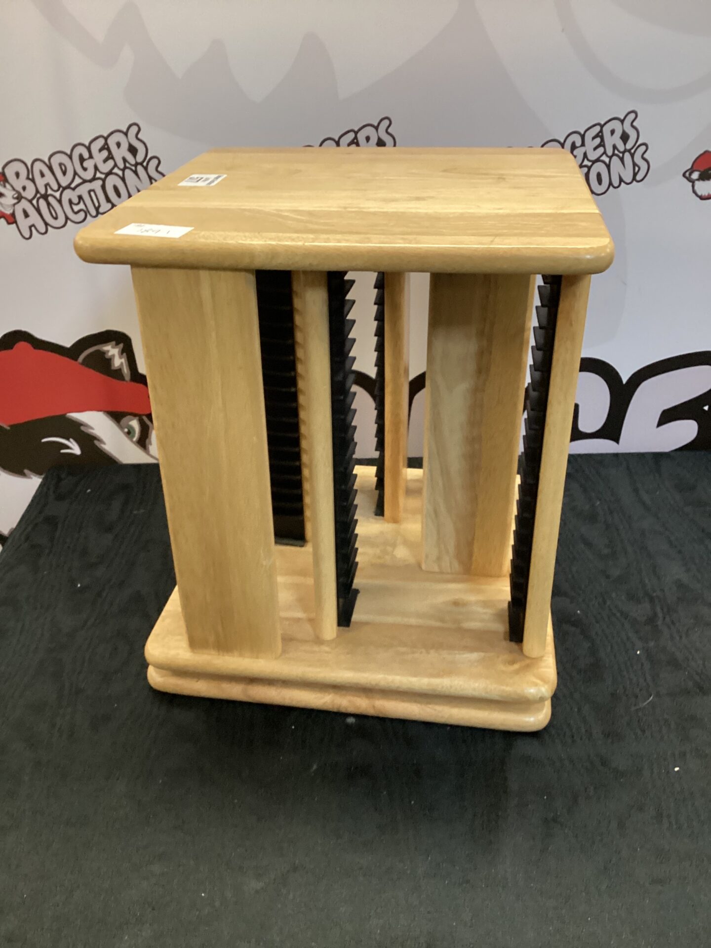 629 Wooden swivel cd rack