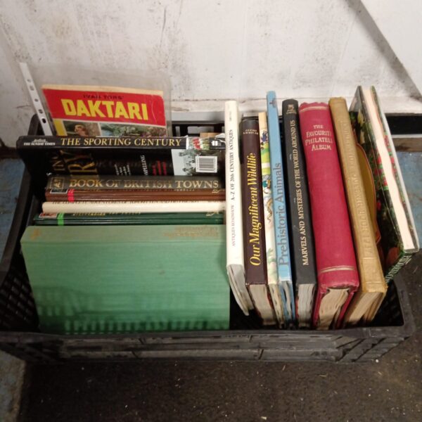 Vintage mixed book lot with collectible titles.