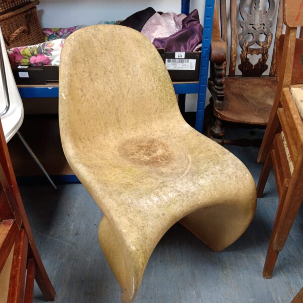Vintage Verner Panton style chair needing restoration.