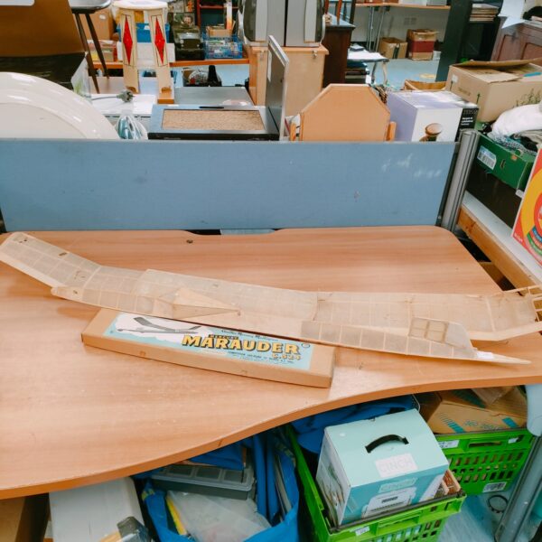 Vintage Mercury Marauder model glider, classic aviation toy.