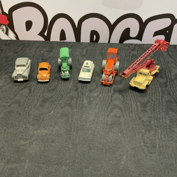 Vintage Dinky diecast toy lot, collectible miniature vehicles.
