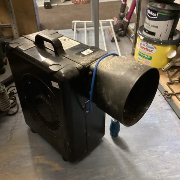 Used bouncy castle inflator showing wear and tear.