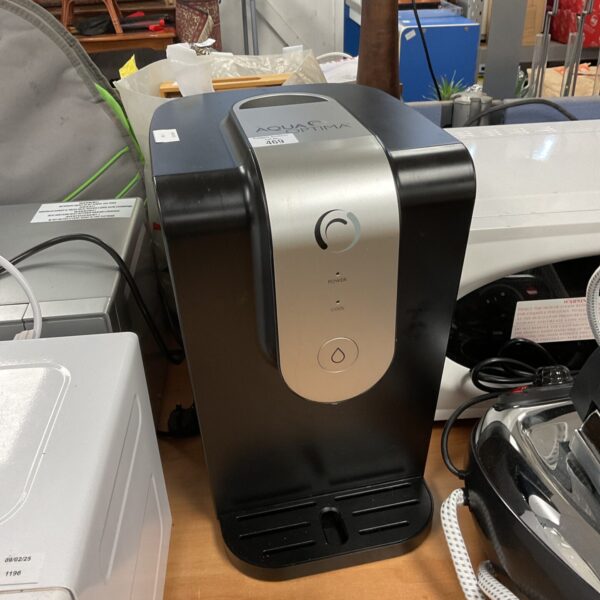 Aqua Optima water purifier cooler on a countertop.