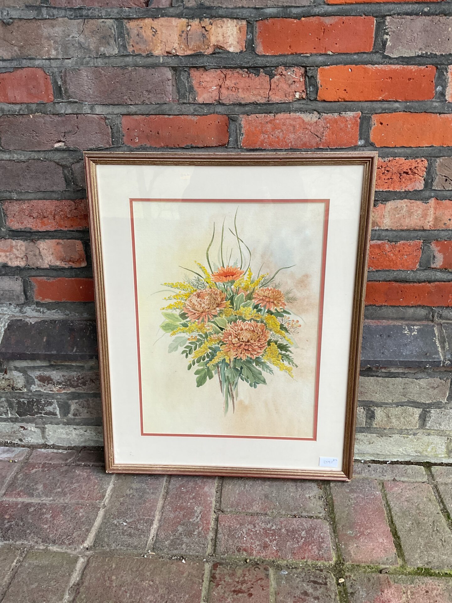 004 Judith milne original still life watercolour titled autumn bunch