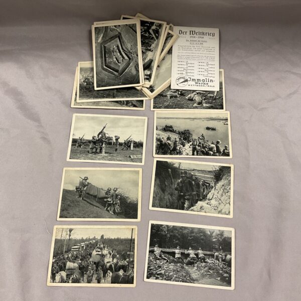WWI German picture card set from 1914-1918, collectible military history.