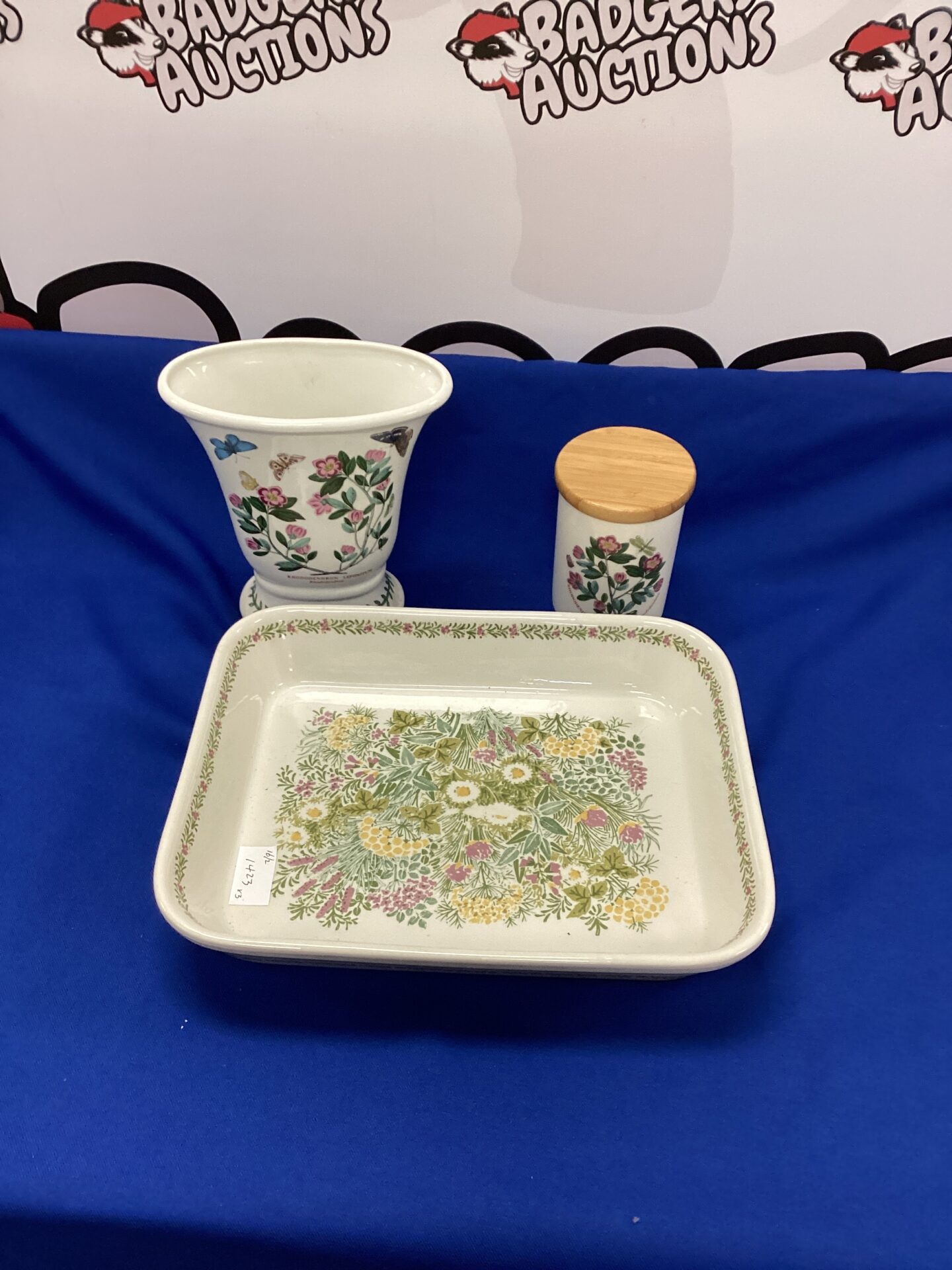 310 Three Portmeirion items inc Flan Dish