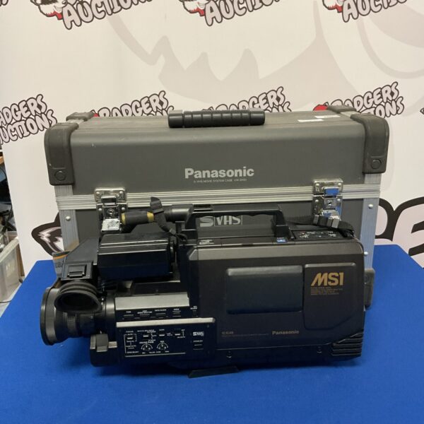 Vintage Panasonic NV-MS1 camcorder with hard case.