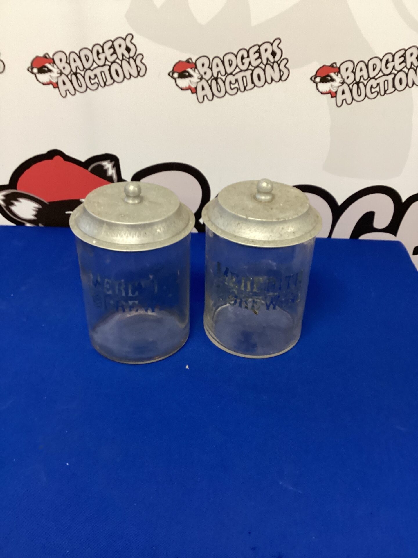 331 Two Vintage Biscuit Barrels