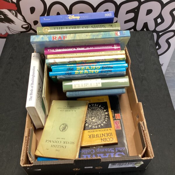 Vintage mixed book lot including Disney Treasures and Lore of Ships.