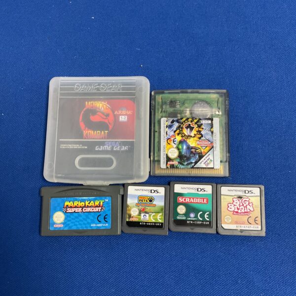 Sega Game Gear Mortal Kombat cartridge, vintage handheld game.