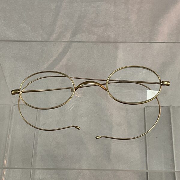 Vintage gold plate glasses, antique eyewear for collectors.
