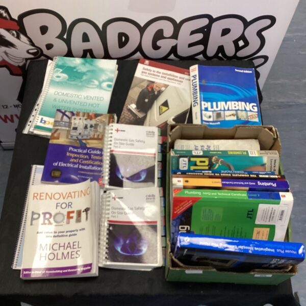 Lot of building and trade books including plumbing and electrical guides.