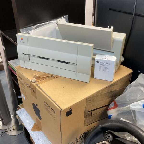 Vintage Apple Stylewriter printer in its original box.