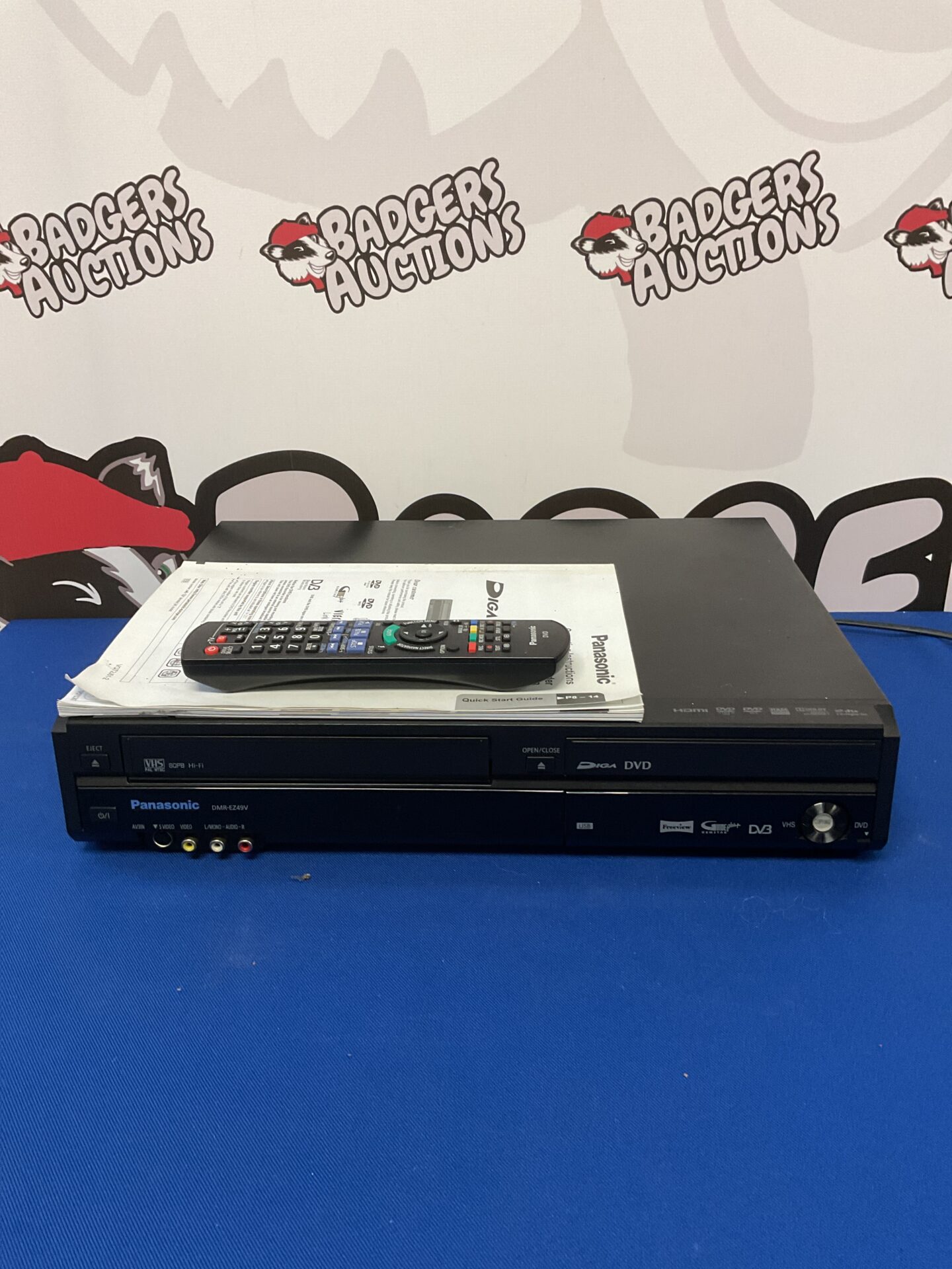 179 Panasonic dmr-ez49v dvd vhs recorder with remote