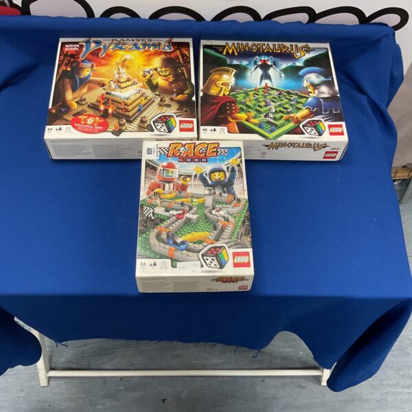 Vintage Lego sets including Pyramids, Minotaurus and Race 3000 for collectors.