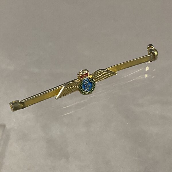 Vintage Royal Naval Air Service enamel brooch, aviation collectable.