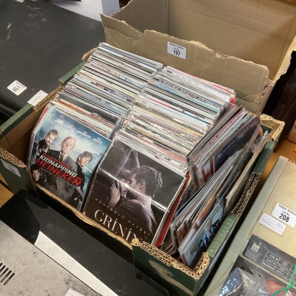 Large lot of copied DVD movies for home entertainment.