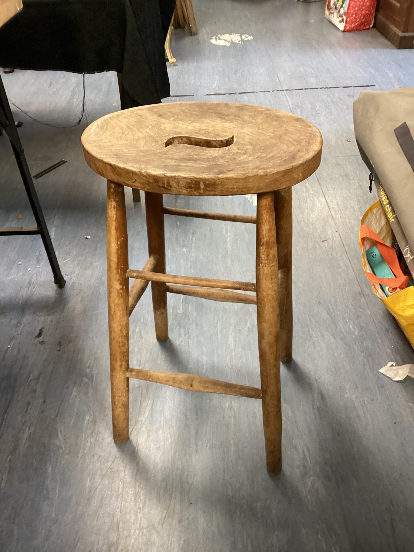 574 Vintage wooden stool