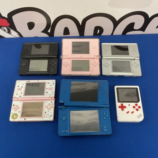 Bundle of multiple Nintendo DS consoles for repair and parts.
