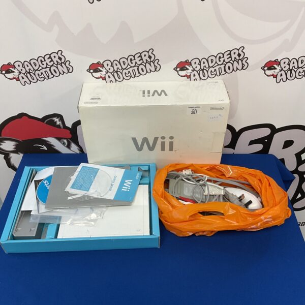 Boxed Nintendo Wii console, RVL-001, retro gaming system.