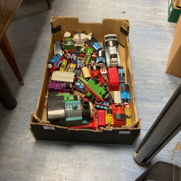 Large lot of Thomas the Tank Engine trains and railway accessories.