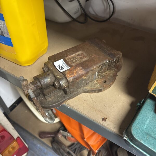 Vintage JS bench clamp for woodworking and metalworking.