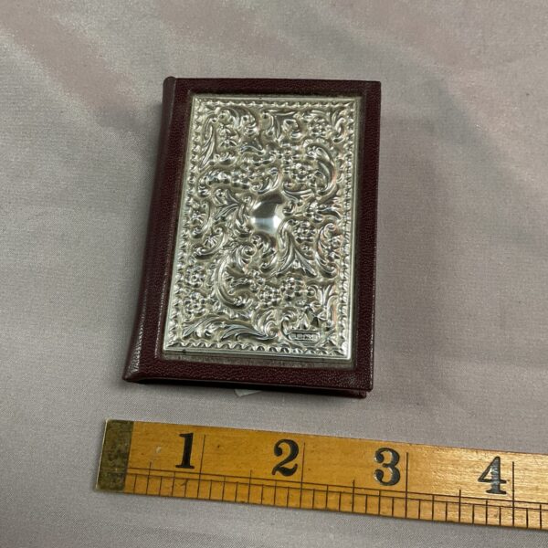 Hallmarked silver mounted birthday book