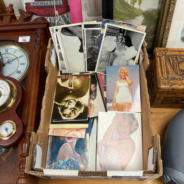 Vintage lot of Marilyn Monroe postcards for collectors.