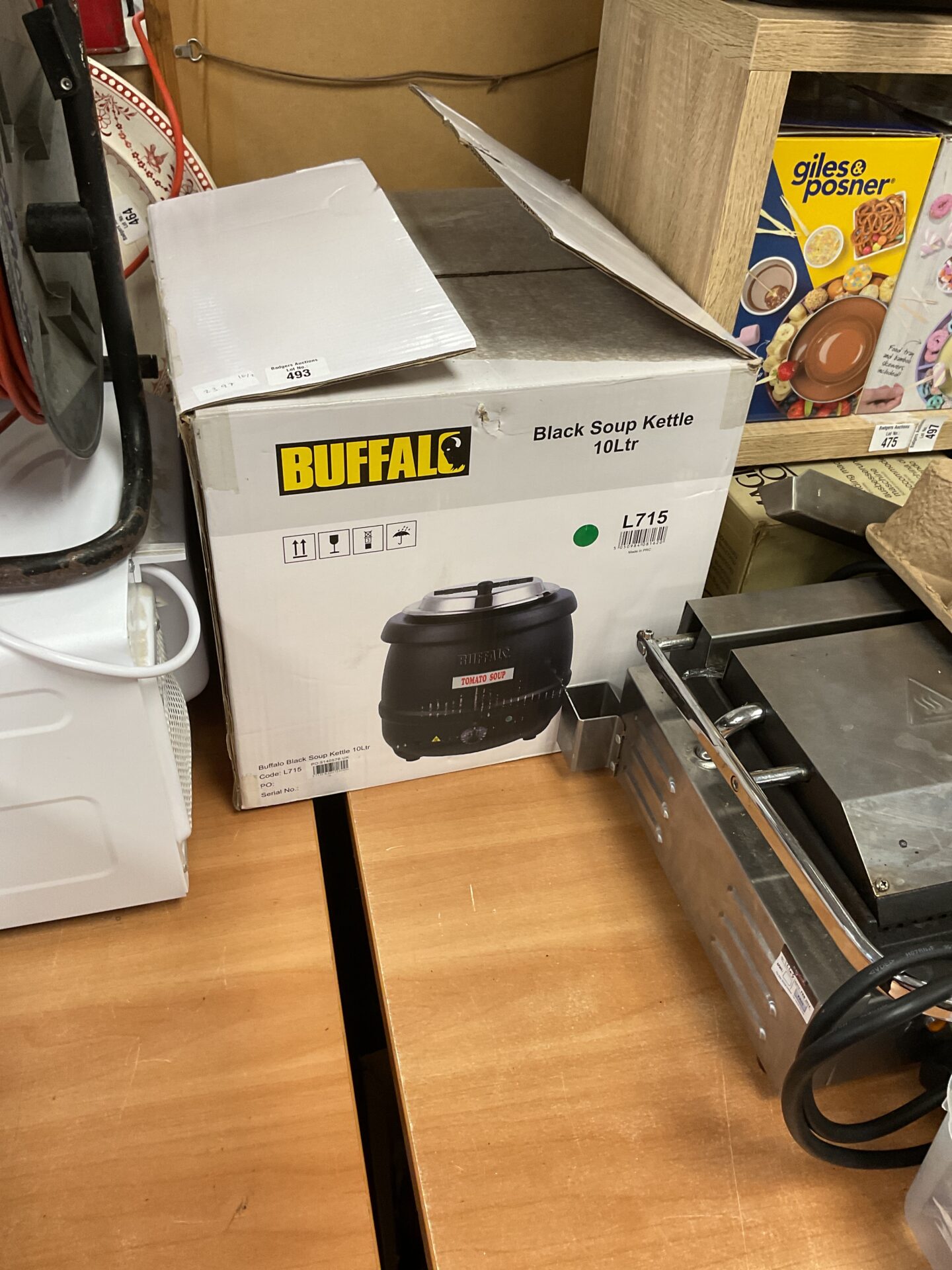 493 Buffalo black soup kettle 10ltr tested working