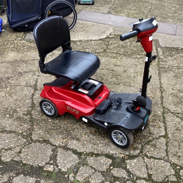 Compact Care Go Eclipse mobility scooter, ideal for indoor and outdoor use.